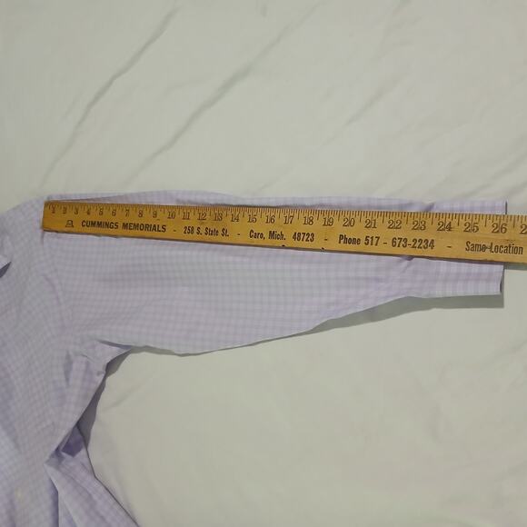 Jos.A.Bank RESERVE No Wrinkles Tailored Fit 18/37 100% Cotton Men's Button-up - Picture 8 of 11